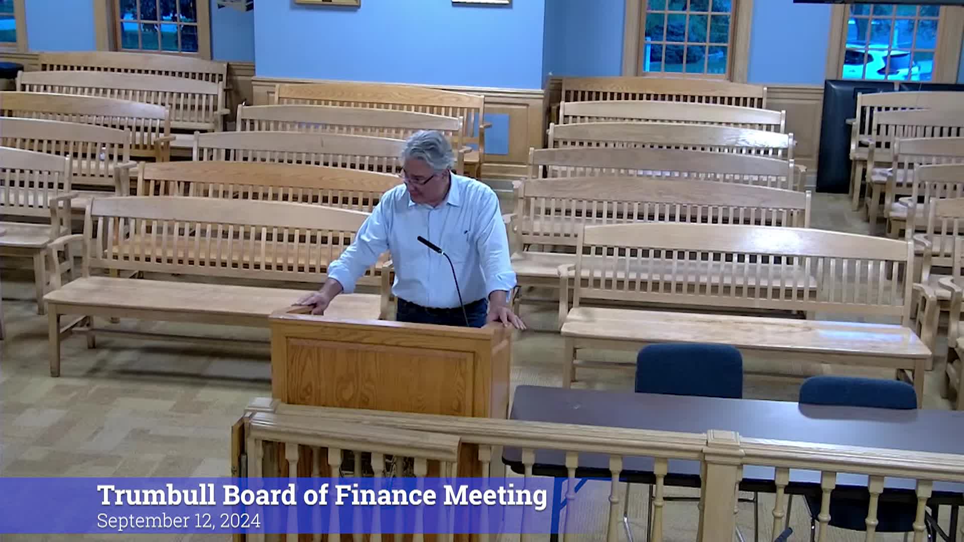Thumbnail image for Board of Finance 9/12/24 Meeting
