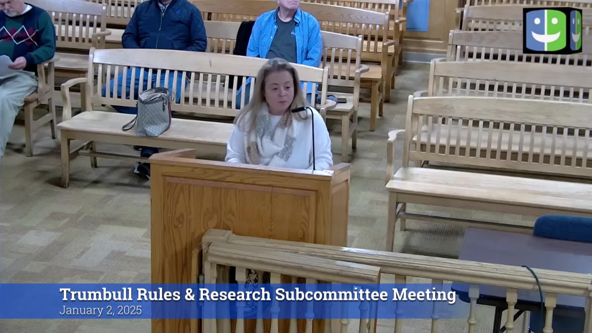 Thumbnail image for Town Council Rules & Research Committee 1/2/25 Meeting