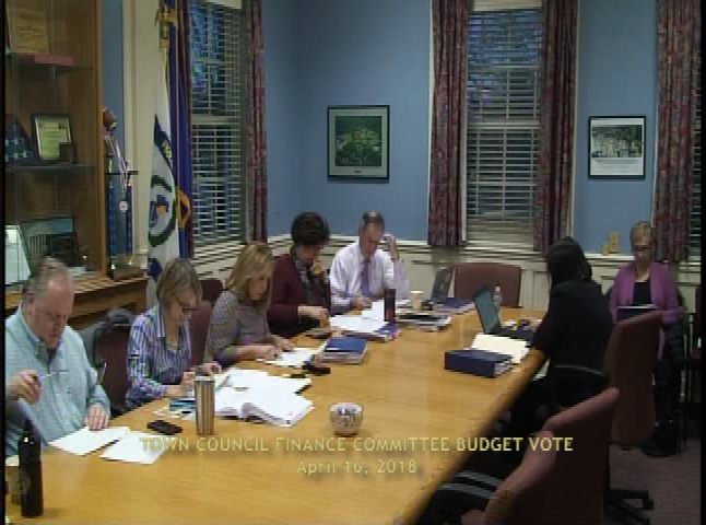 Thumbnail image for Town Council Finance Committee 4/16 Budget Vote