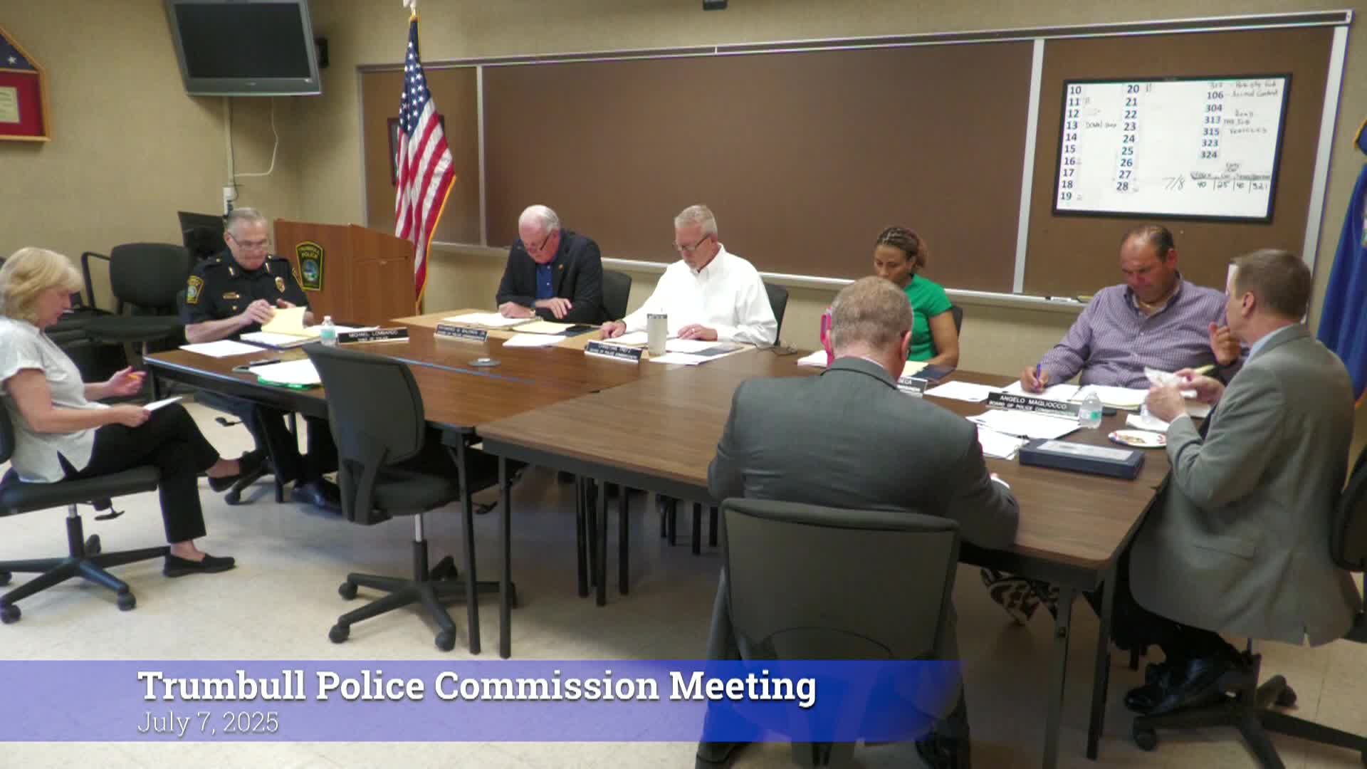 Thumbnail image for Police Commission 7/8/25 Meeting