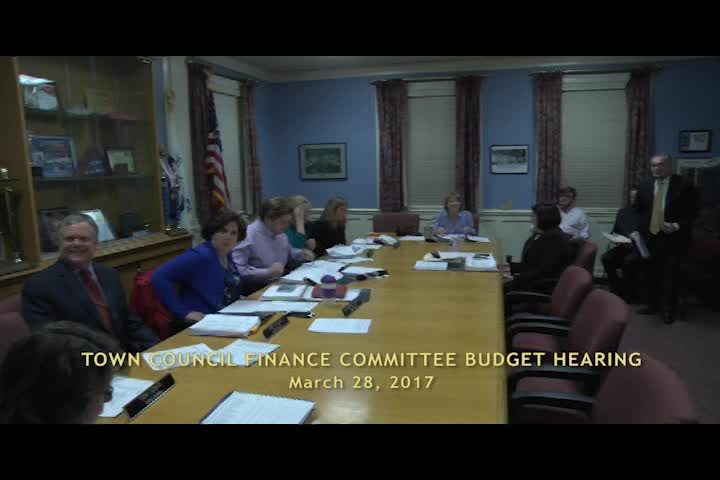 Thumbnail image for Town Council Finance 3/28 Budget Hearing
