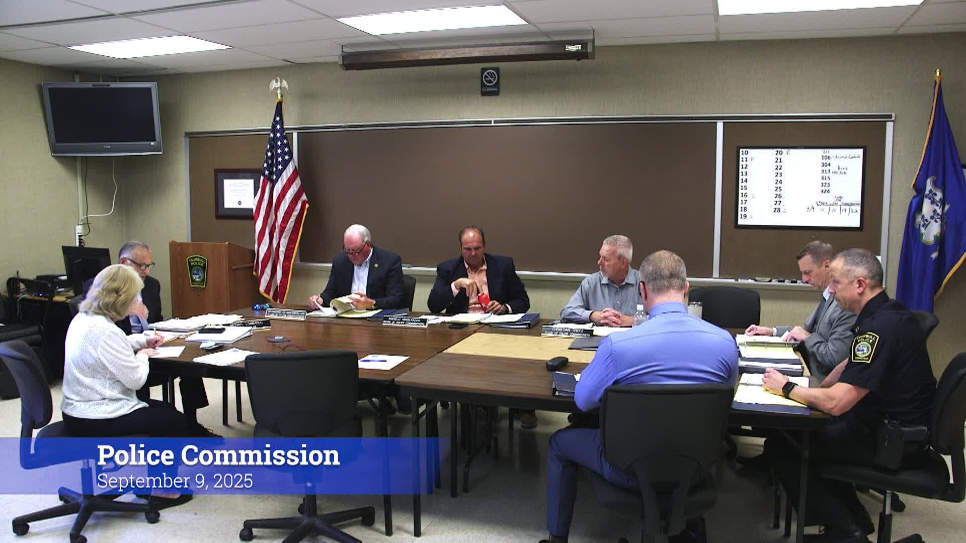 Thumbnail image for Police Commission 9/9/25 Meeting
