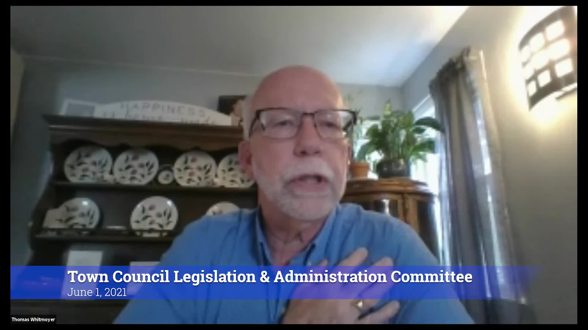 Thumbnail image for Town Council Legislation & Administration 6/1/21 Meeting