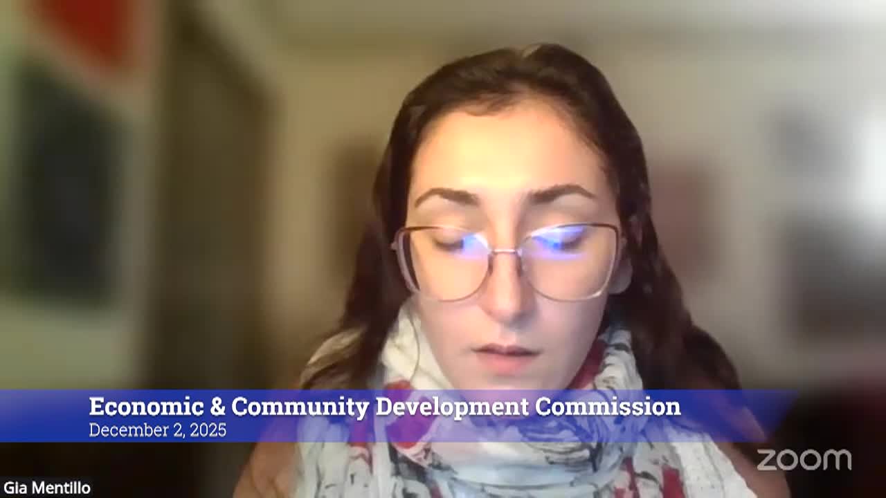 Thumbnail image for Economic & Community Development Commission 12/2/25 Meeting