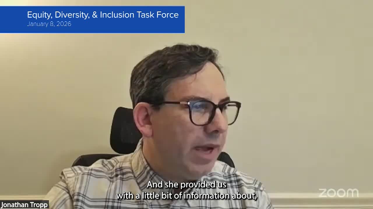 Thumbnail image for Equity Diversity & Inclusion Task Force 1/8/26 Meeting