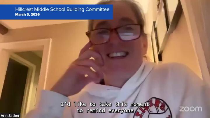 Thumbnail image for Hillcrest Middle School Building Committee 3/3/26 Meeting