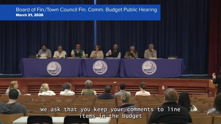 Thumbnail image for Board of Finance/Town Council Finance Committee 3/21/26 Budget Public Hearing