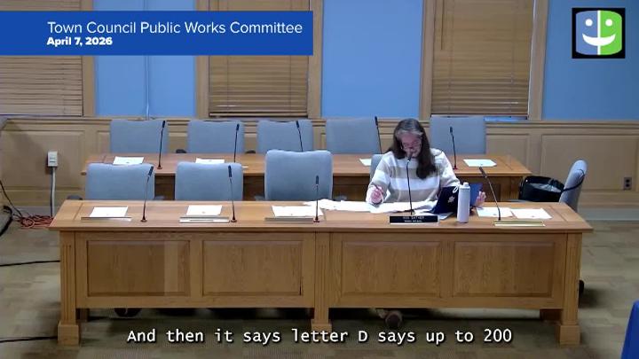 Thumbnail image for Town Council Public Works Committee 4/7/26 Meeting