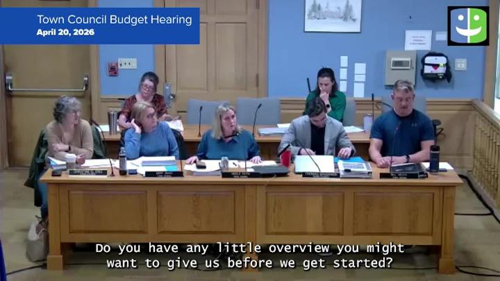 Thumbnail image for Town Council 4/20/26 Budget Hearing