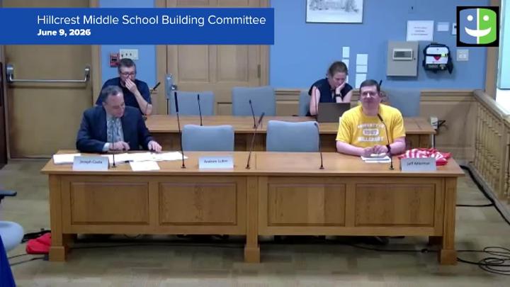 Thumbnail image for Hillcrest Middle School Building Committee 6/9/26 Meeting