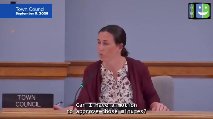 Thumbnail image for Town Council 9/9/26 Meeting