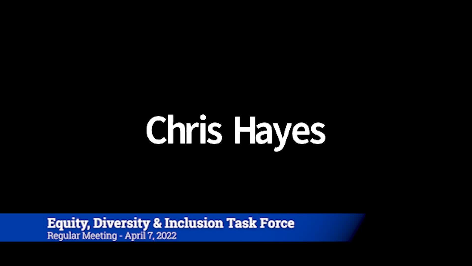 Thumbnail image for Equity, Diversity, & Inclusion Task Force 4/11/22 Meeting
