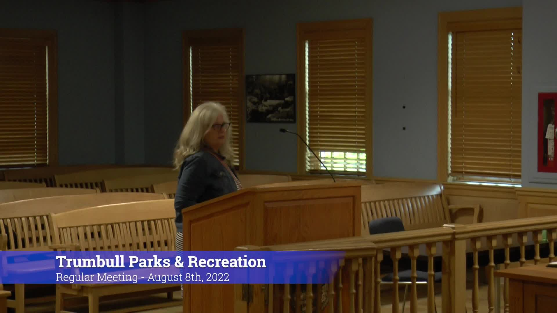 Thumbnail image for Parks & Recreation Commission 8/8/22 Meeting