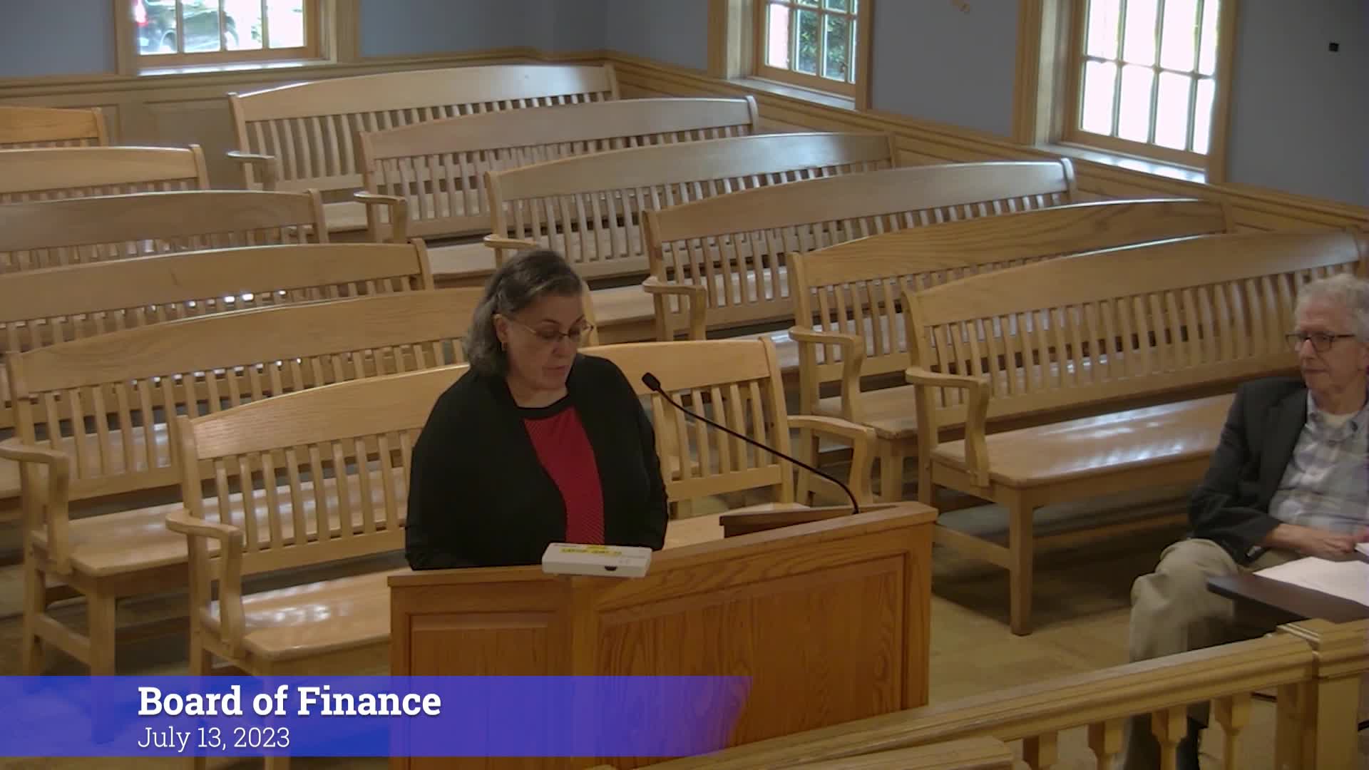 Thumbnail image for Board of Finance 7/13/23 Meeting